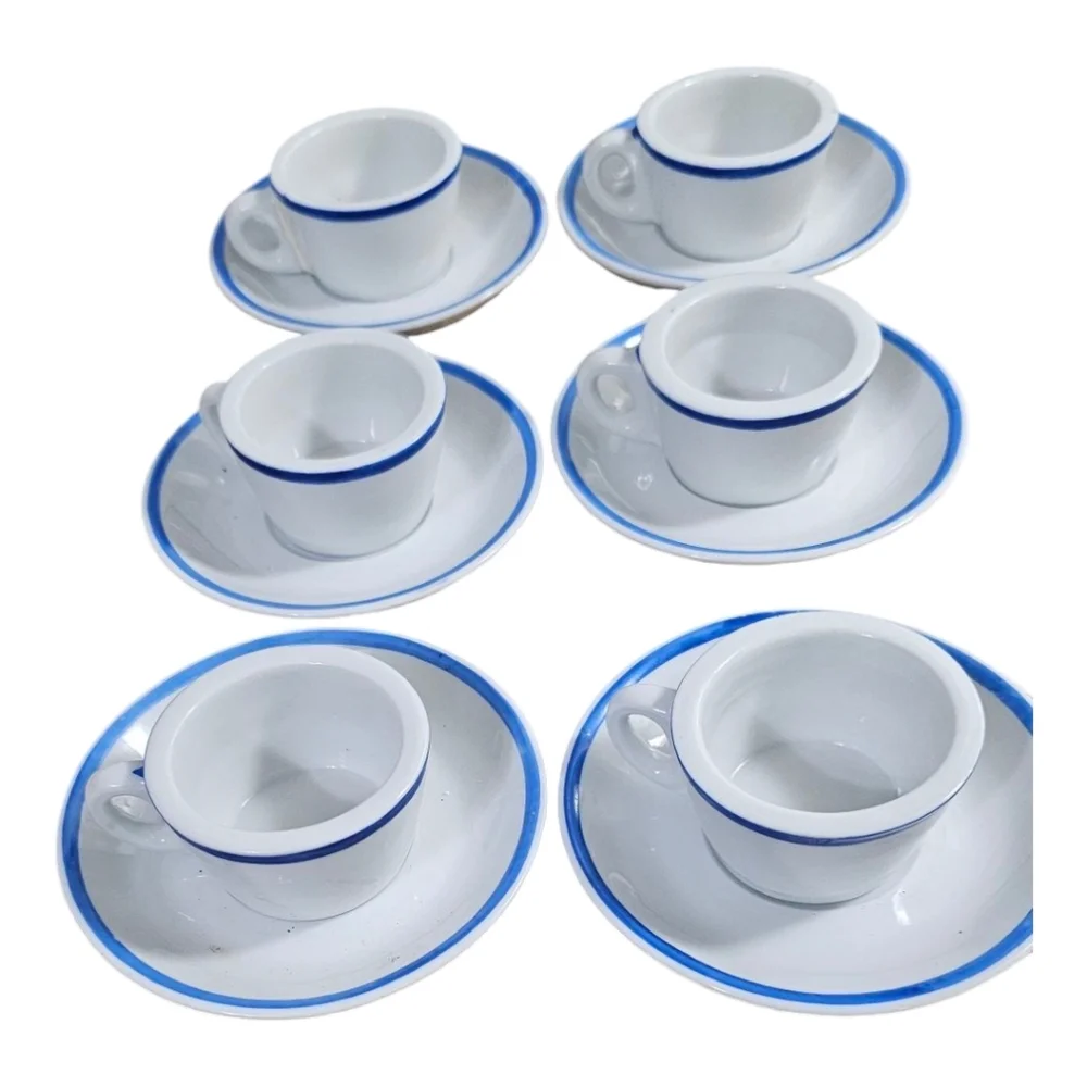 Vintage Elegant Blue and White China Tea/Espresso 12 Piece Set - Picture 8 of 8